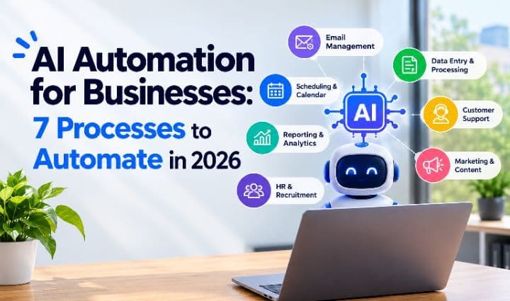 AI Automation for Businesses: 7 Processes You Can Automate to Save Time and Reduce Costs in 2026